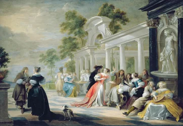 Allgemeine Gartenszene, 1600